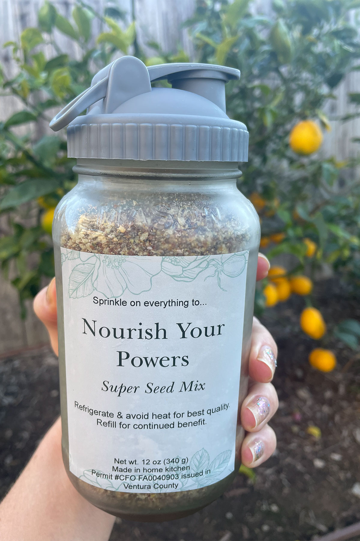 Seed Mix Jar - Front