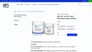 Sacred Clay & Black Beauty Bath Additive by Vital Life Essentials