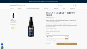 Immune Charge Zinc Throat Spray With Zinc by Quicksilver Scientific